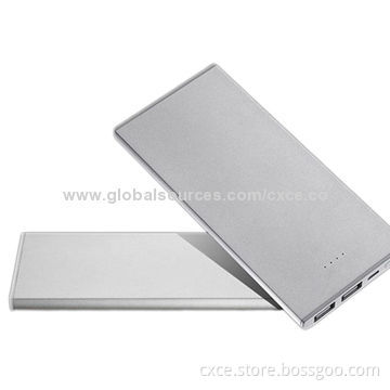 Emergency charger, 12800mAh, metal cover, dual USB, ultra-slim, PB19